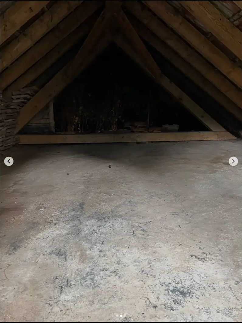 Combles vidés après le débarras