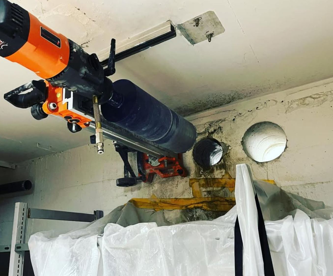 Percements réalisés lors des travaux de carottage à Lausanne
