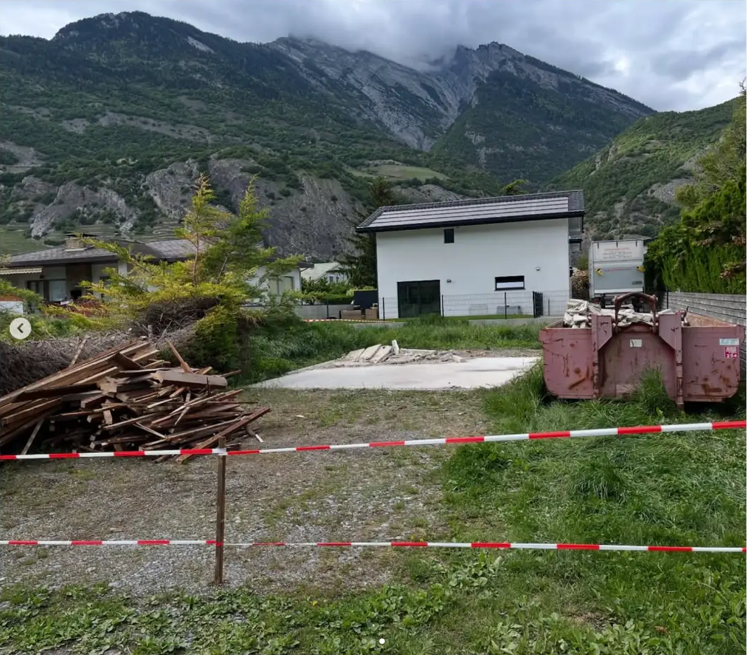 Emplacement du garage après la démolition